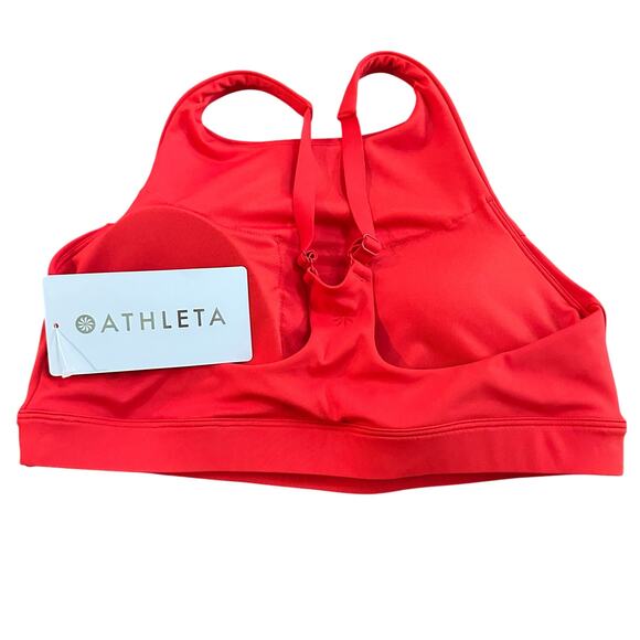 Athleta High Neck Bikini Top D-DD Cups Orange Small - Picture 3 of 5